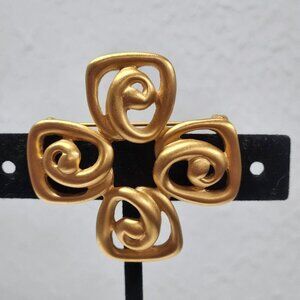 Vintage 1980s, Stamped Anne Klein, Gold Toned Brooch